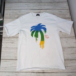 Graphic T Shirt Palm Tree Palm Angels White Cotton Size 3XL